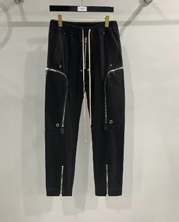 Metro Flex Black Zip Joggers