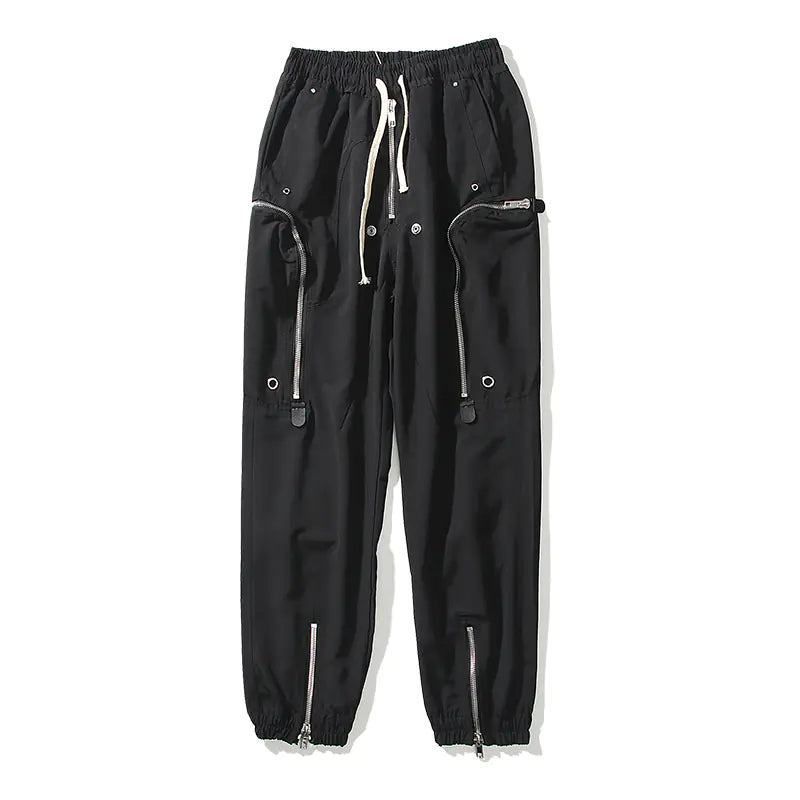Metro Flex Black Zip Joggers