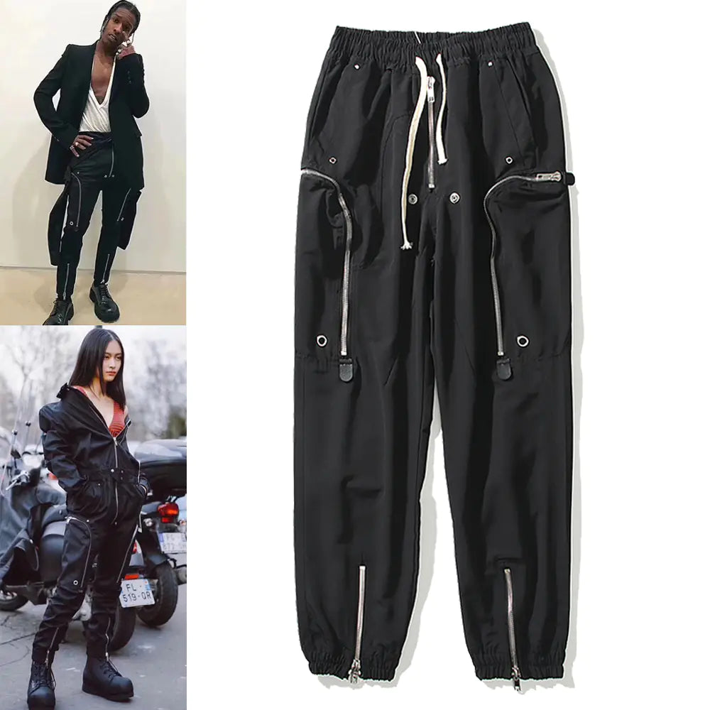 Metro Flex Black Zip Joggers